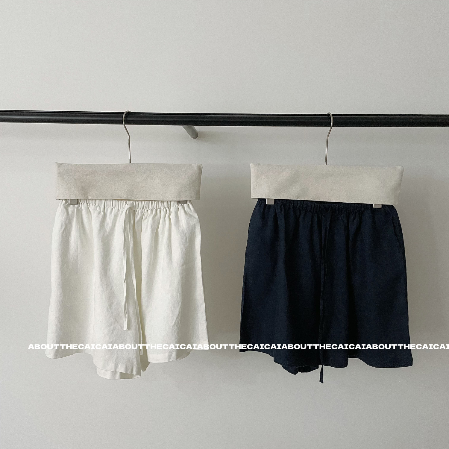 CAICAI夏季薄款垂坠感休闲短裤女韩系简约透气宽松五分裤K940