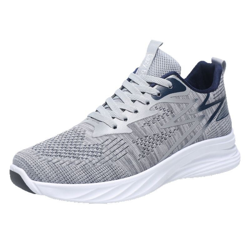 织物夏季运动鞋时尚休闲轻便男鞋潮流软底新款2025男透气网面跑步