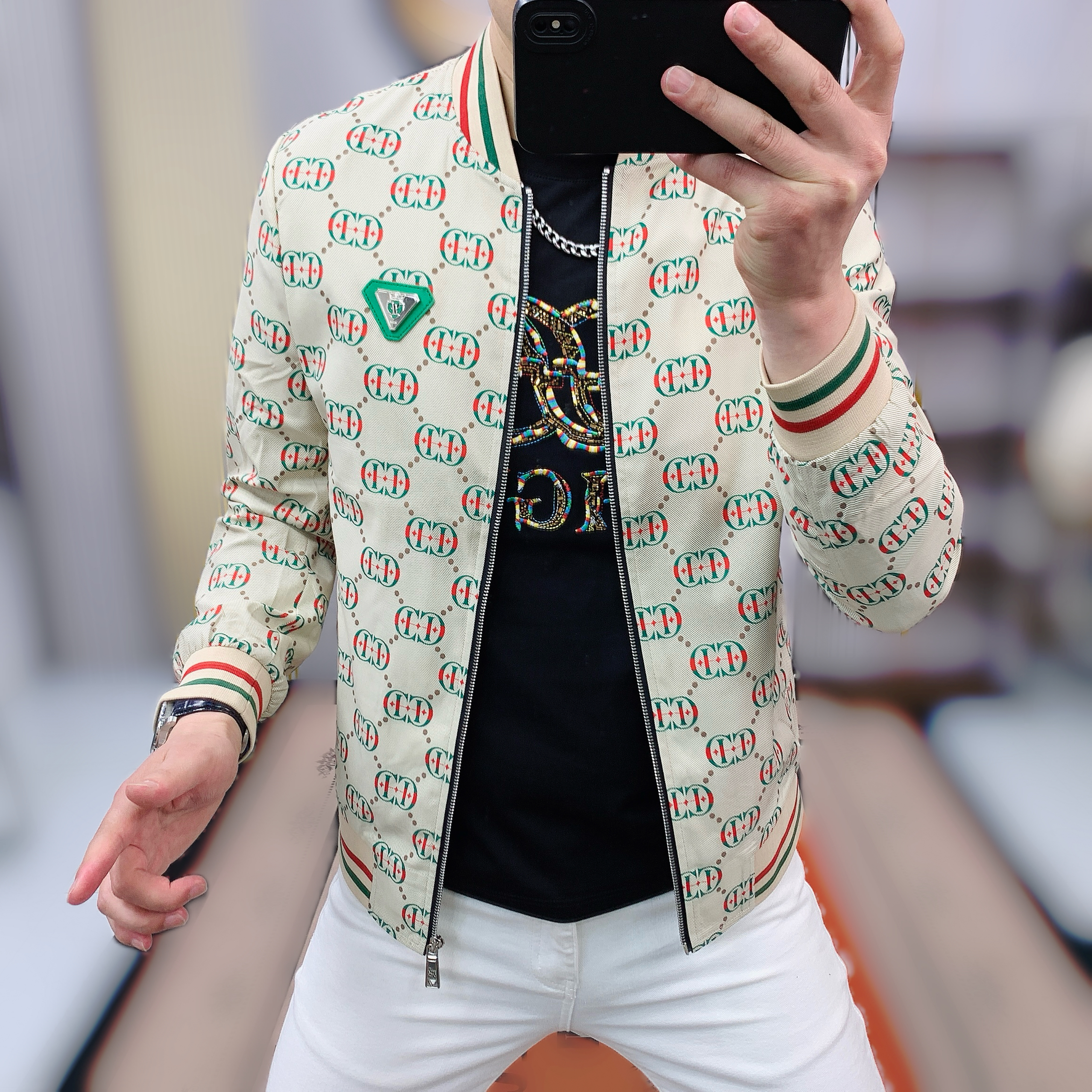 阿凯严选  欧洲站2025春季新款男士修身棒球服时尚轻奢夹克外套