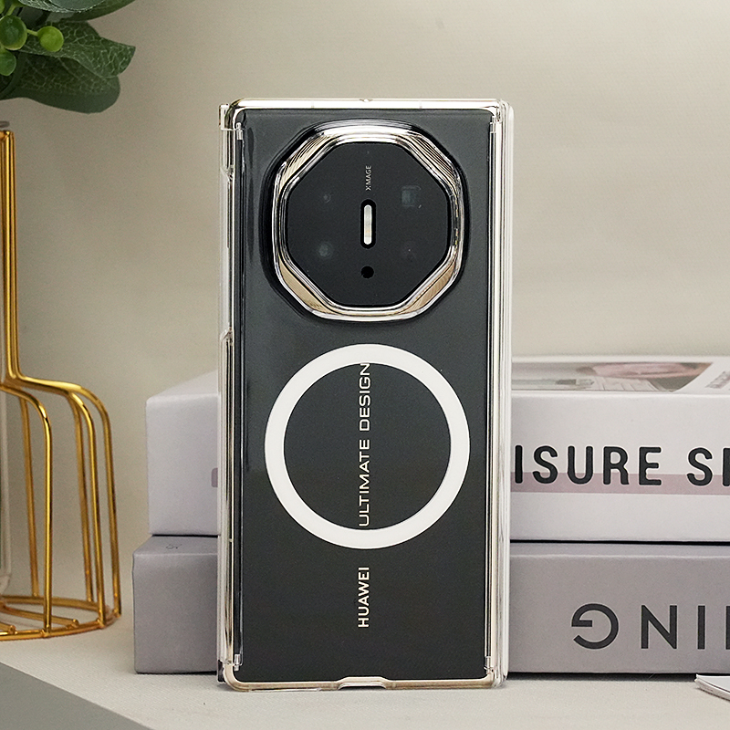 适用华为mateXT三折叠手机壳高透双中轴保护磁吸充电mateXTs防摔