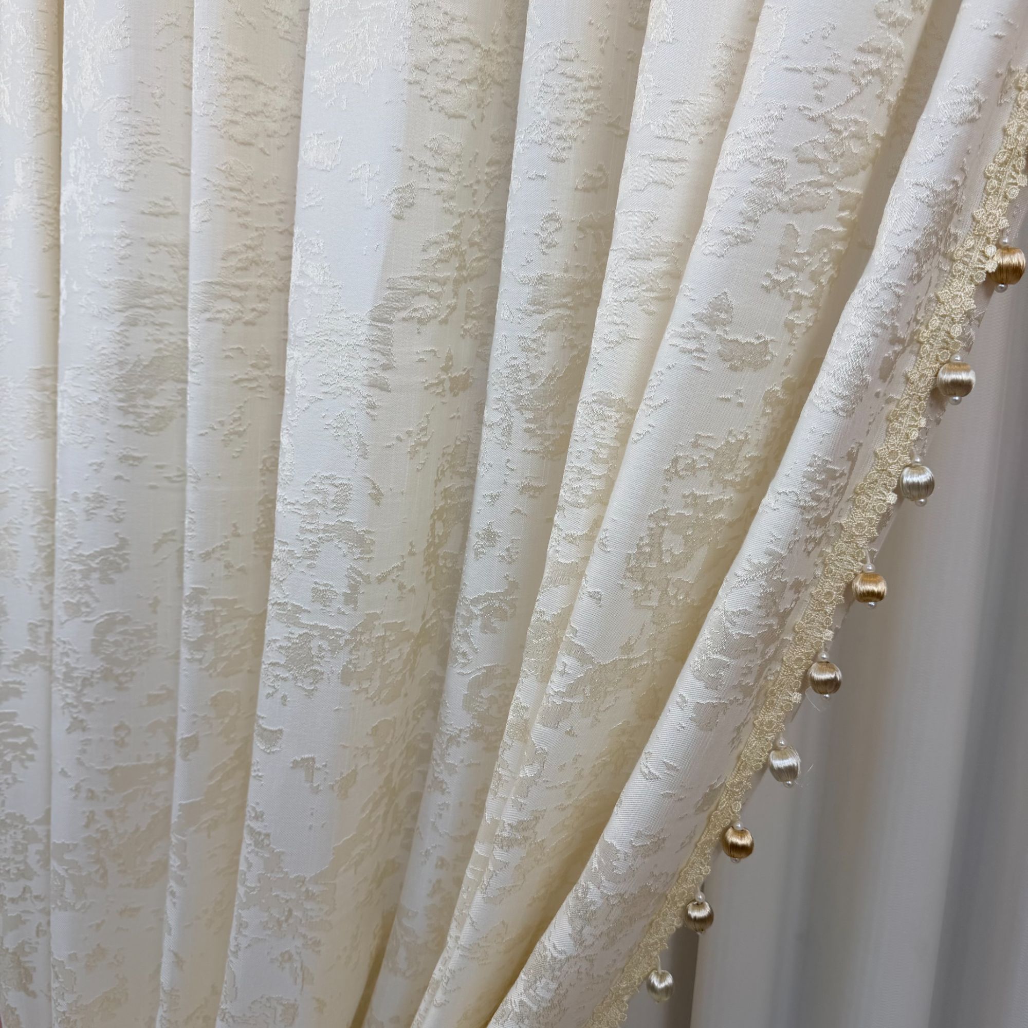 客厅专用色织提花云雾金亦布亦纱透光不透人客厅阳台中古风极简风