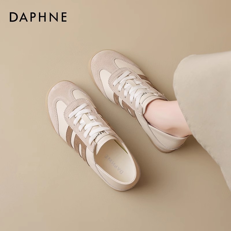 达芙妮软底德训鞋女2025新款秋季女鞋轻便芭蕾百搭平底运动阿甘鞋