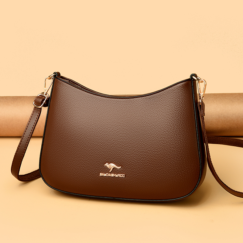 袋鼠蔓蔓雅源新款气质斜挎包百搭时尚单肩包中年大气简约妈妈包包