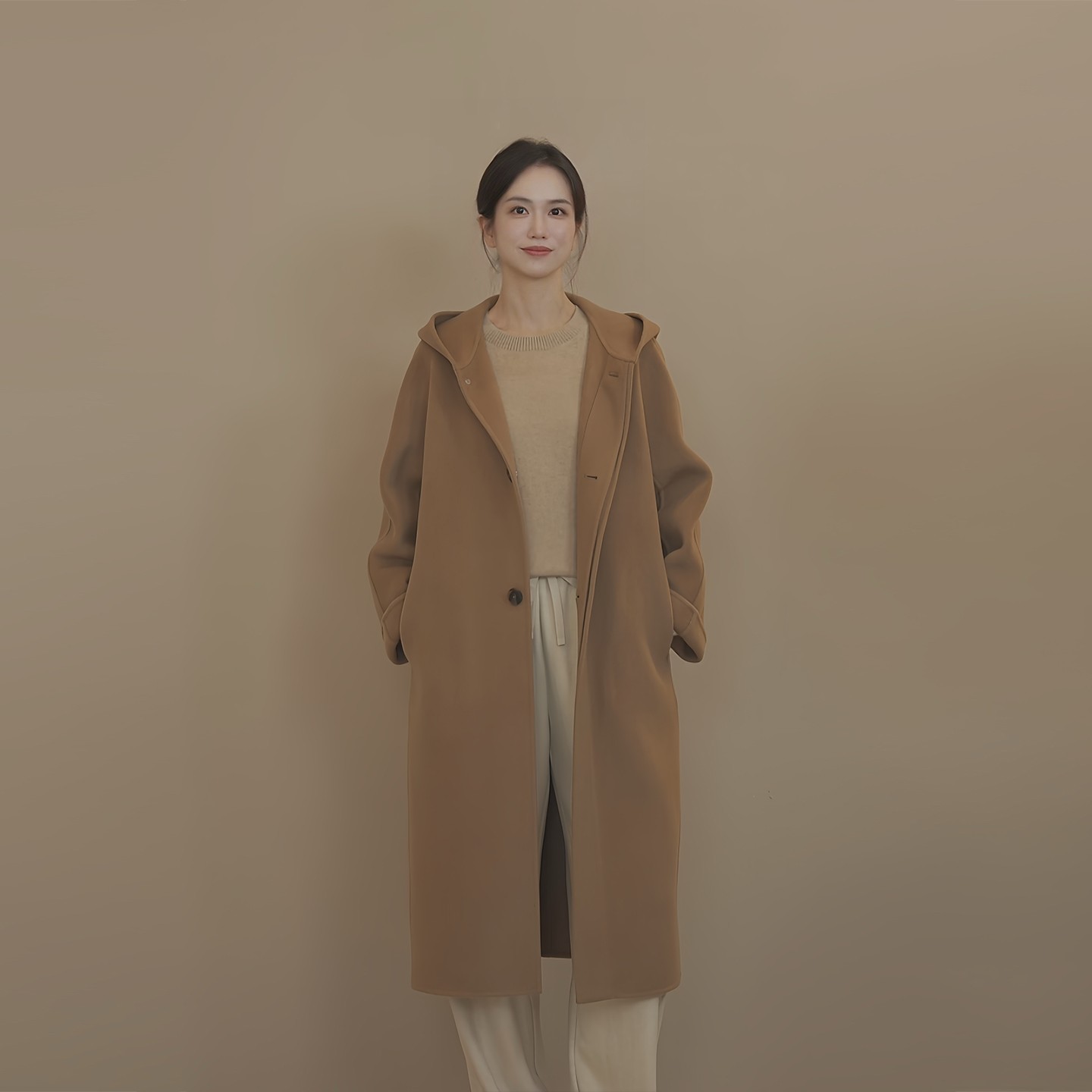 小禾【魔法师】大牌同源山羊绒混纺亲肤保暖显高显瘦外套毛呢大衣