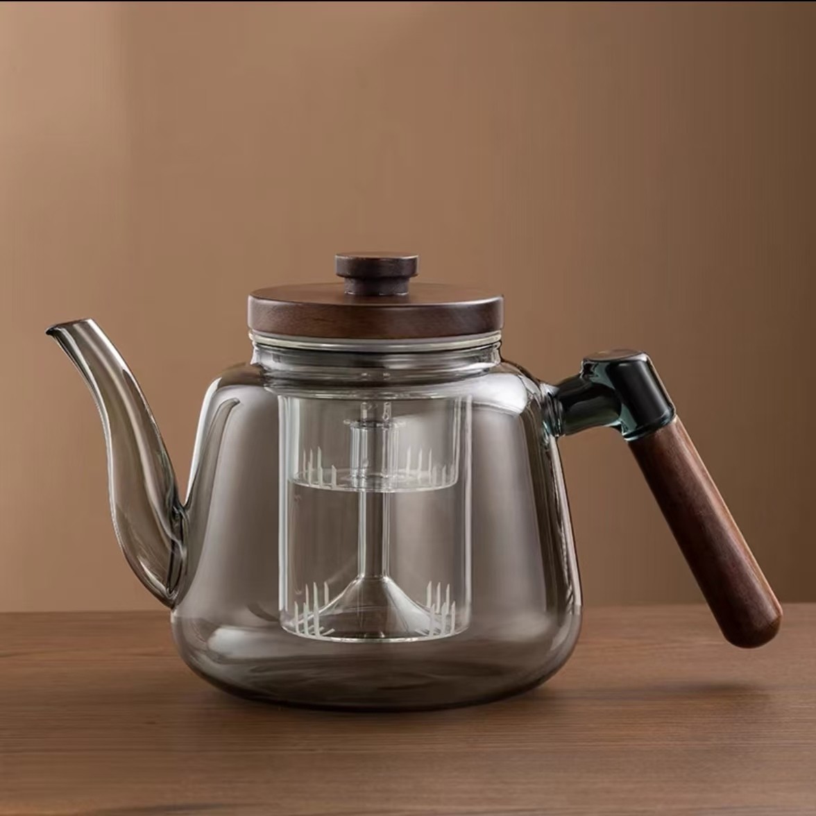 新款耐热高硼硅玻璃蒸煮茶壶家用蒸汽小型养生壶高档复古侧把壶