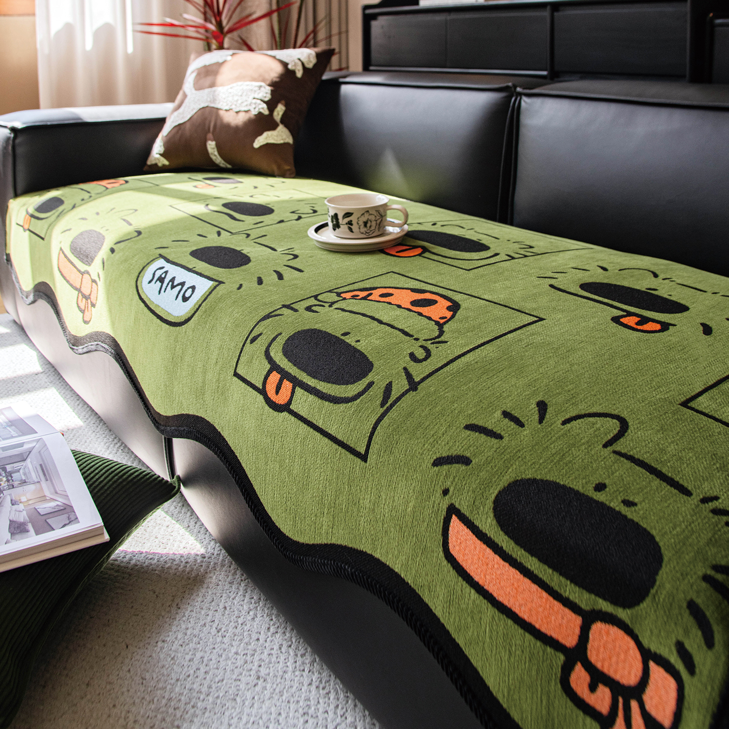 虹原风尚劳伦斯沙发垫四季通用2025新款异形高级防滑皮沙发专用垫