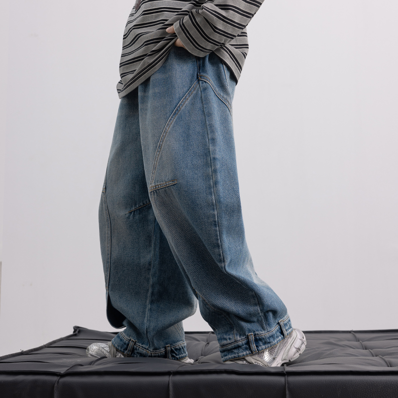 【2025秋款上新】男童牛仔裤儿童洋气宽松直筒裤子中大童春秋款长裤