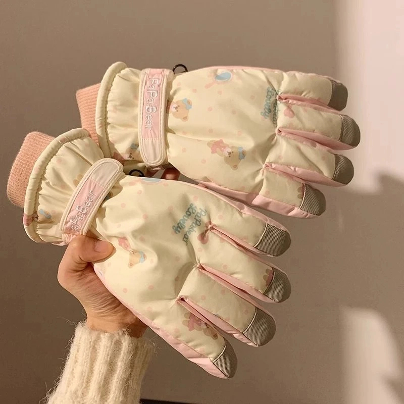 【加绒保暖】女士滑雪手套电动车手套加厚加绒防风保暖冬季骑行手套