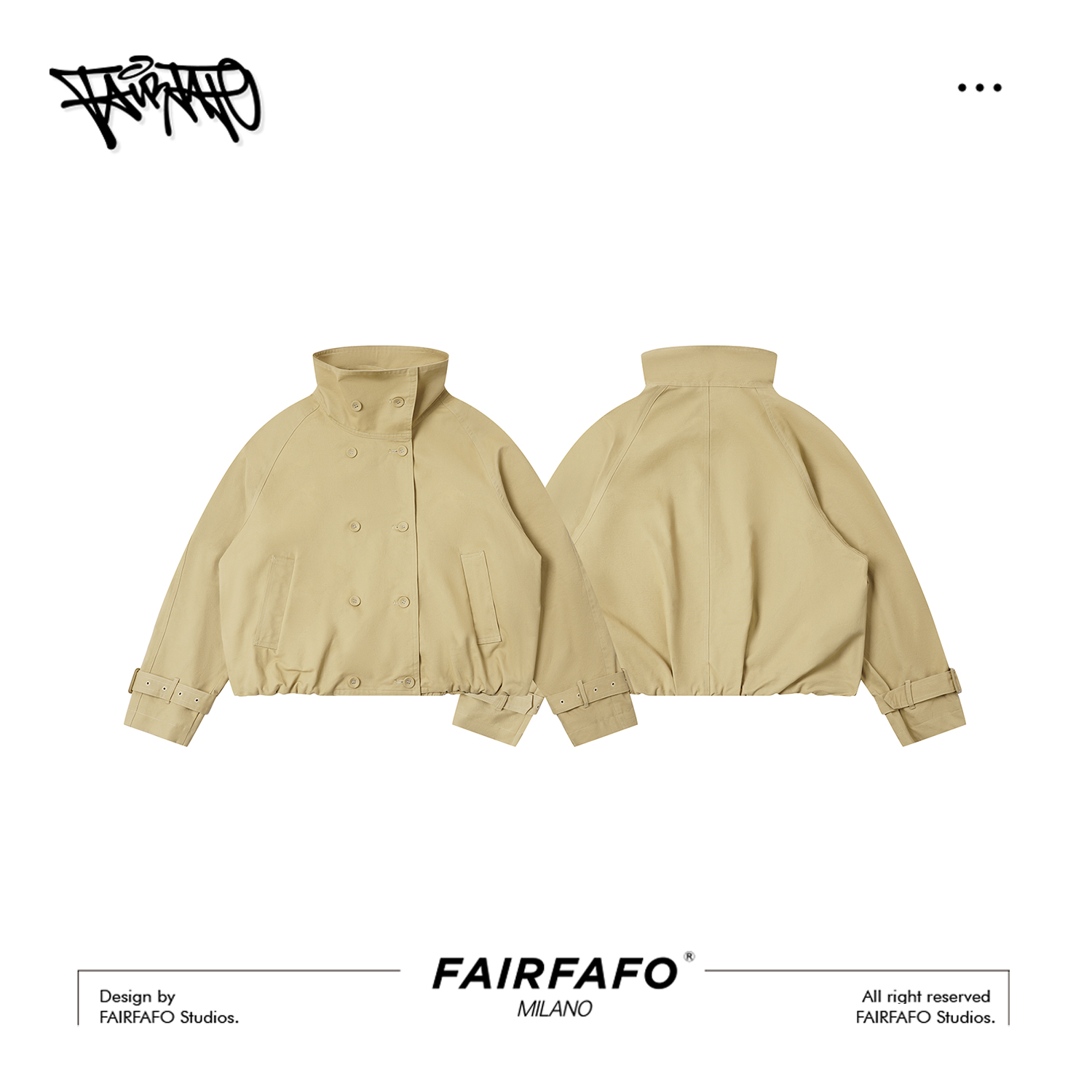 【双排扣立领外套】YSWT58034