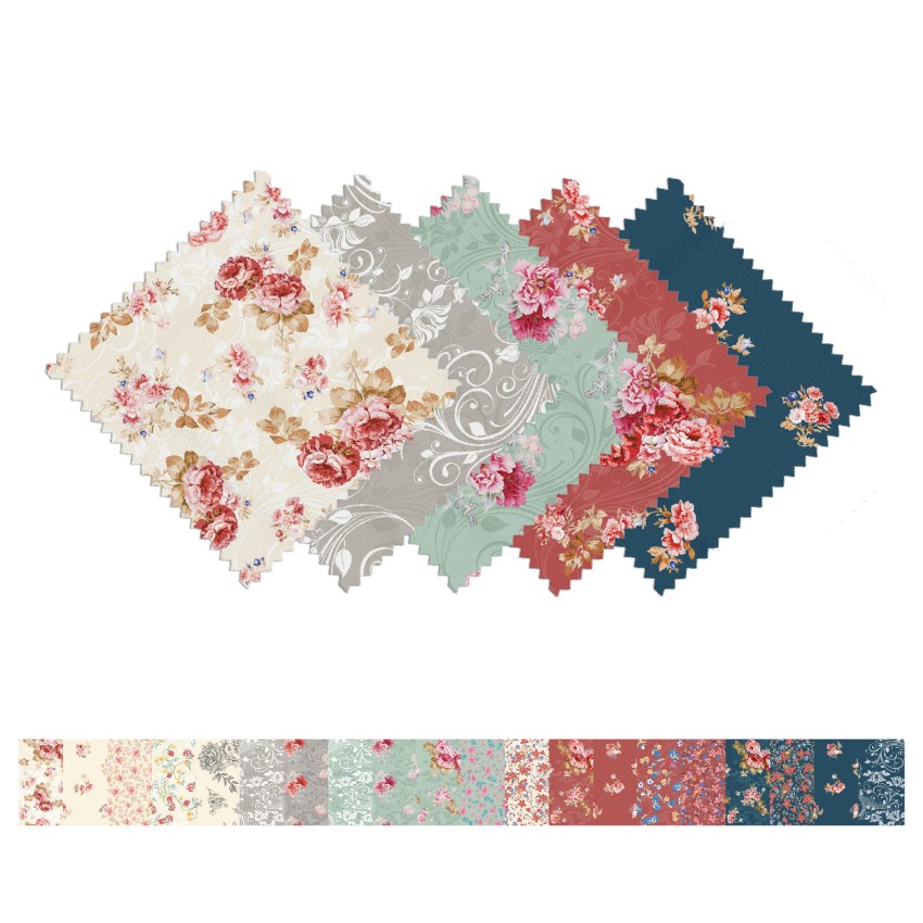 纯棉拼布小方布组40片装高奢美棉印花（尺寸12.5*12.5cm）S1-S60