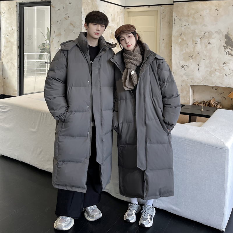 东北超长款过膝情侣冬季新款羽绒服男女保暖宽松中戏羽绒服大码