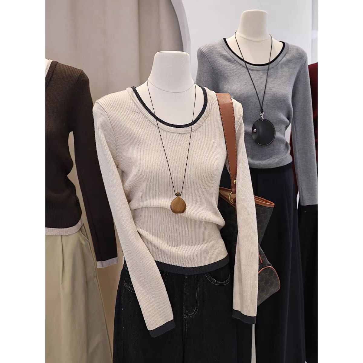 1525大码女装胖妹妹秋冬新款百搭长袖上衣