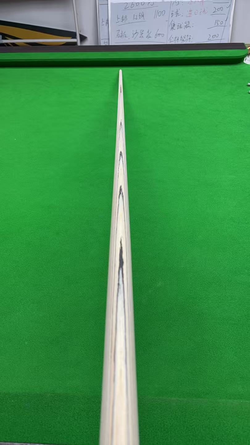 球房公杆小头10.5枫木材质通体剑文不易变形中式黑八台球杆