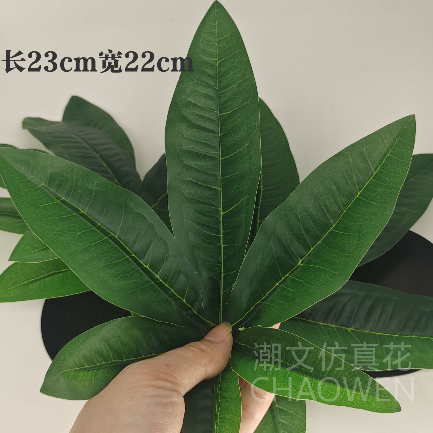 仿真发财叶子水果店装饰假绿叶金盘叶仿真树叶批发胶片防水绿叶