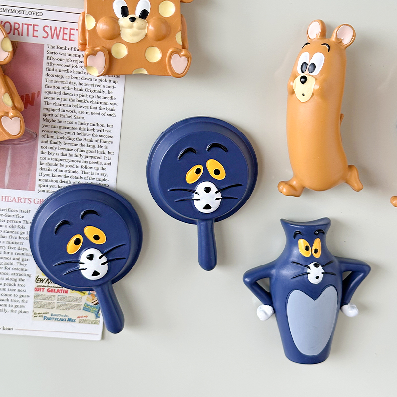 创意猫和老鼠冰箱贴ins风 可爱卡通动漫3d立体装饰汤姆杰瑞磁力贴