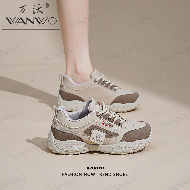 2025秋季软底增高休闲鞋女新款运动平底百搭厚底老爹鞋小白鞋单鞋