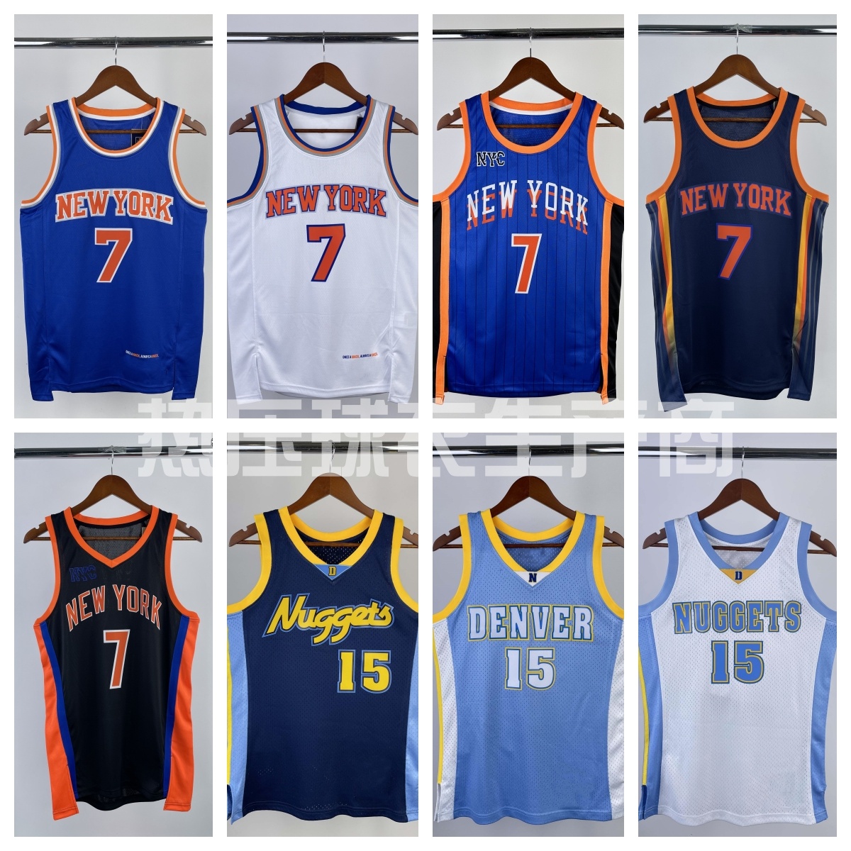 【安东尼】[3标]球衣合集SW球迷版篮球服尼克斯热压贴布球衣复古