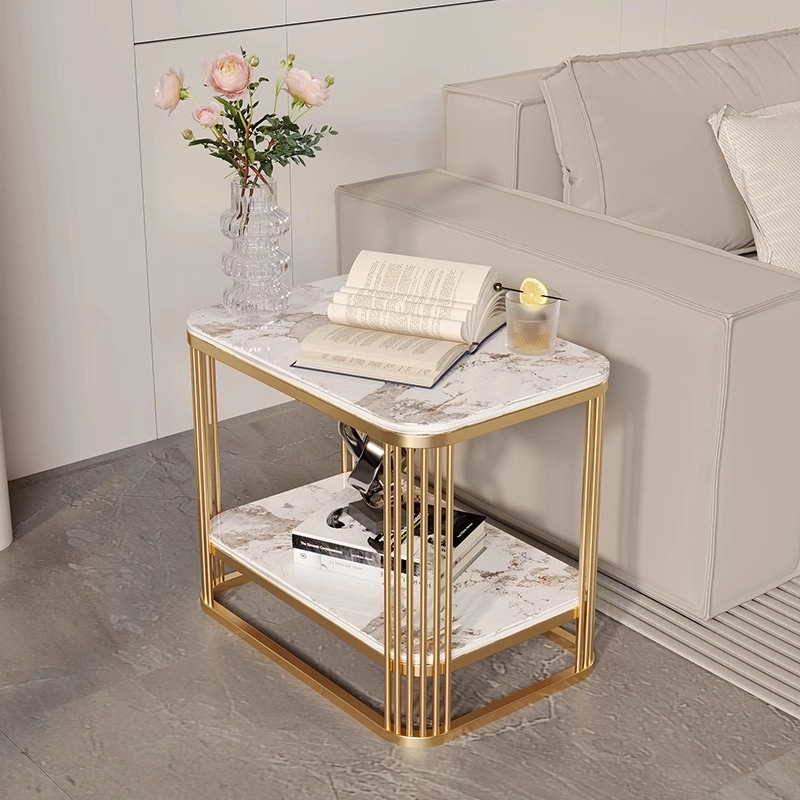 长方形岩板沙发边几轻奢高级感现代简约靠墙极窄边几超窄角几茶几