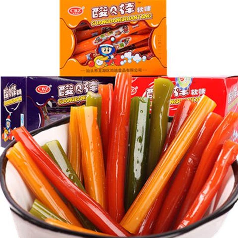 酸Q棒软糖怀旧粘牙糖80后怀旧零食糖果拉丝喜糖果50-900g多规格