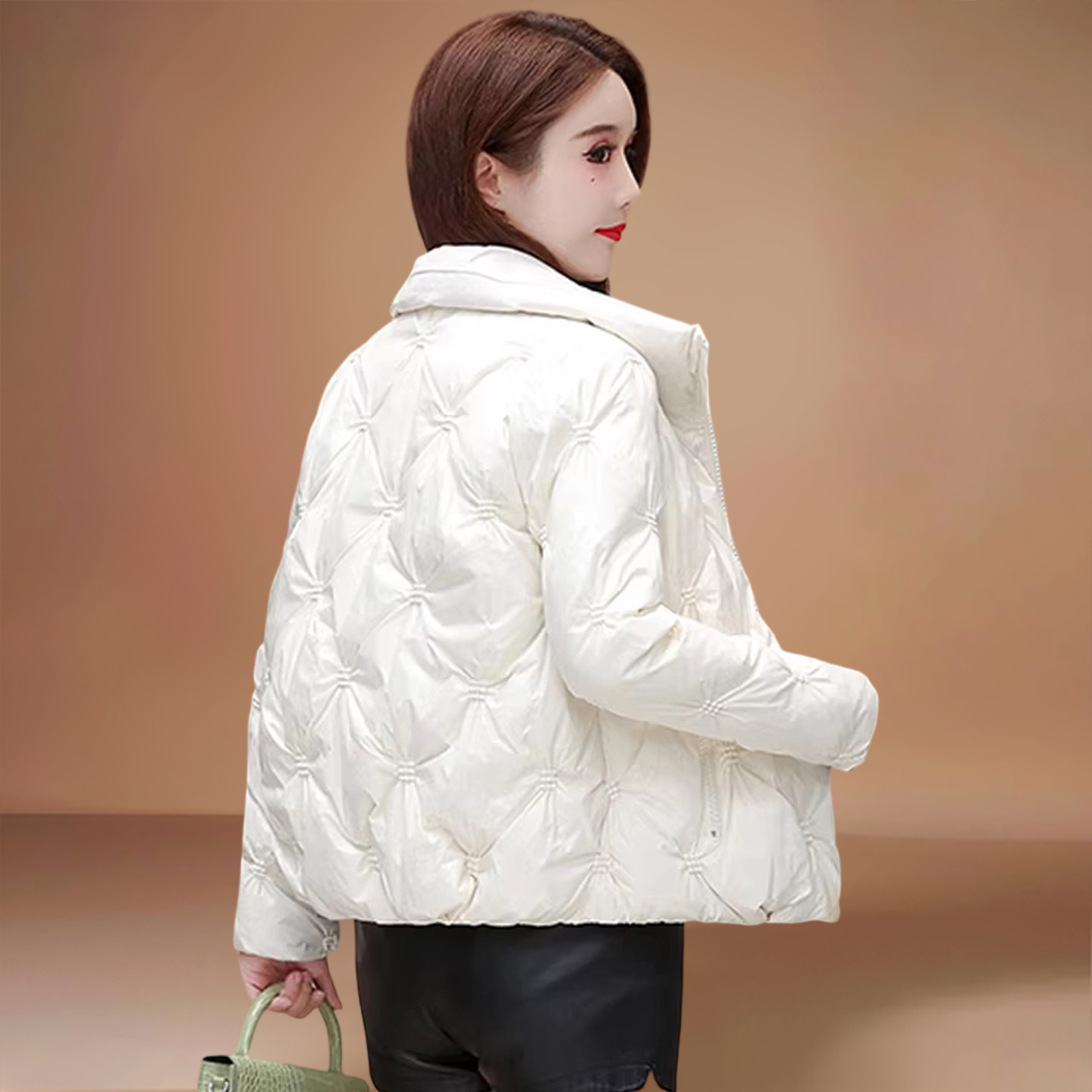 小香风小个子洋气轻薄短款白色小羽绒服外套女爆款冬季2025年新款