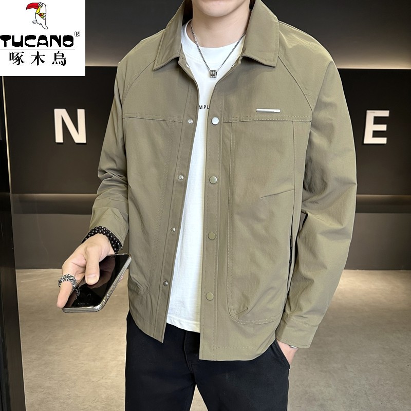 TUCANO/啄木鳥男士新款春秋季夹克外套韩版休闲百搭纯色帅气翻领