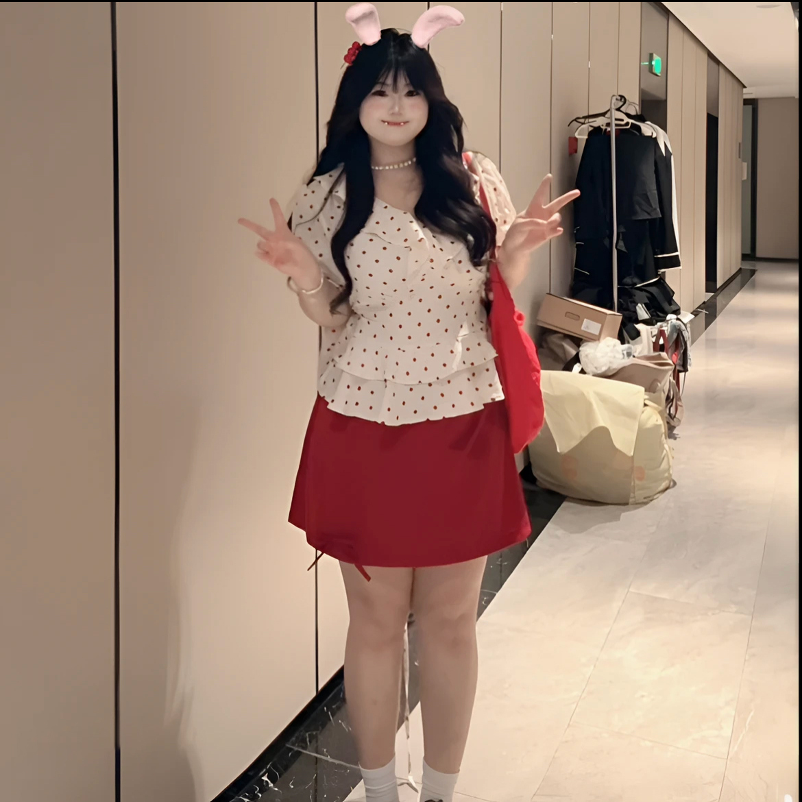 大码法式波点短袖衬衫女夏季新款微胖高级感衬衣胖MM遮肉显瘦上衣