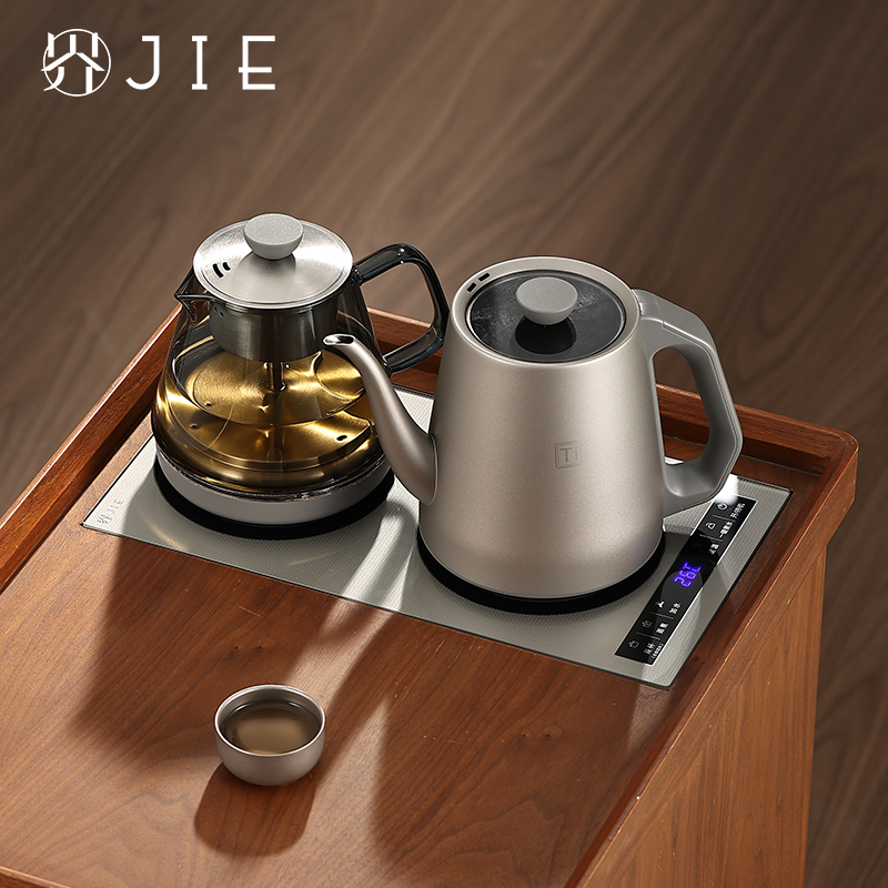 茶小北2025升级款纯钛烧水壶全自动双边上水恒温一体嵌入式茶台