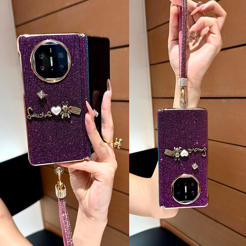 适用华为matex5手机壳折叠屏中轴新款x6典藏版x3高端创意蝴蝶女款