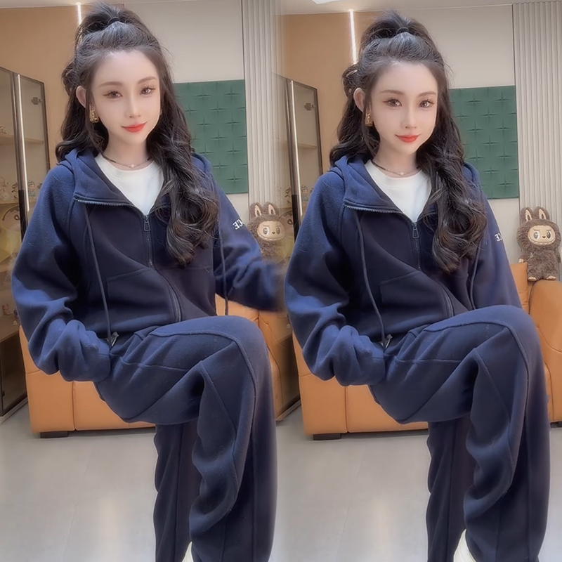 2025秋季新款时尚显瘦气质网红高档套装女高级百搭宽松大码两件套