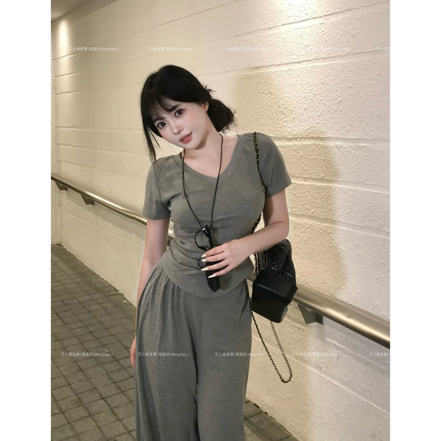 萌面侠芝士现货【悠闲派】纯欲慵懒风上衣休闲女韩系ins衣服6257