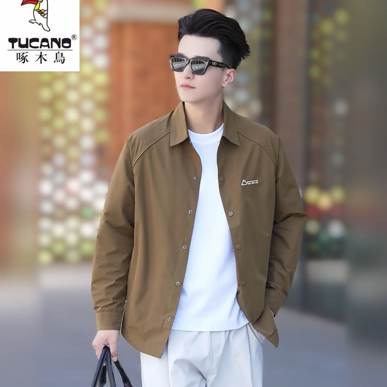 TUCANO/啄木鳥男士早秋款翻领新款休闲衬衣夹克帅气百搭韩版外套