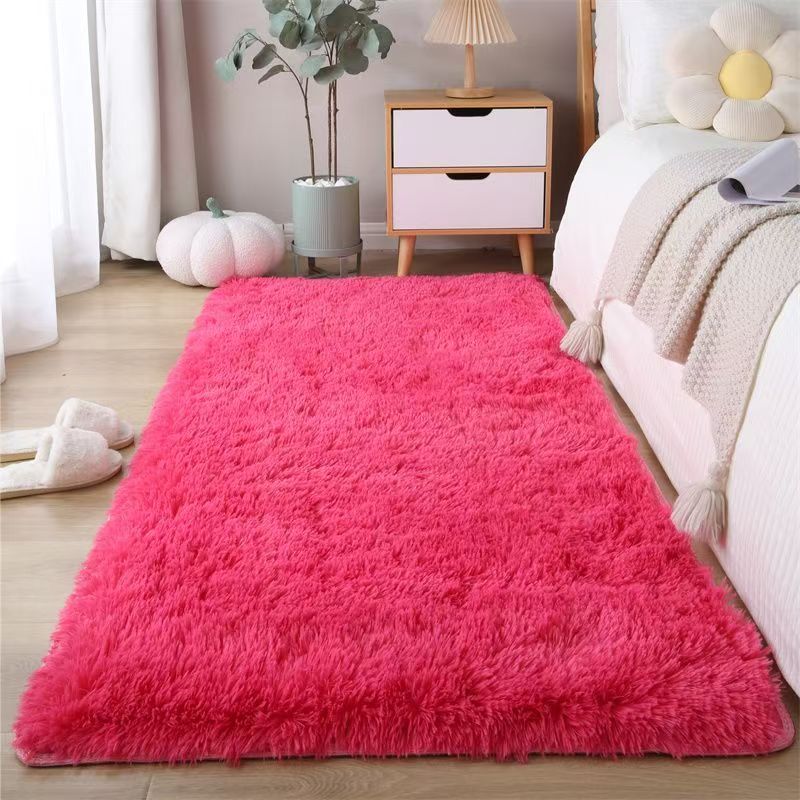 长毛绒地毯卧室客厅床边毯飘窗垫防滑耐脏加厚地垫家用床边地毯