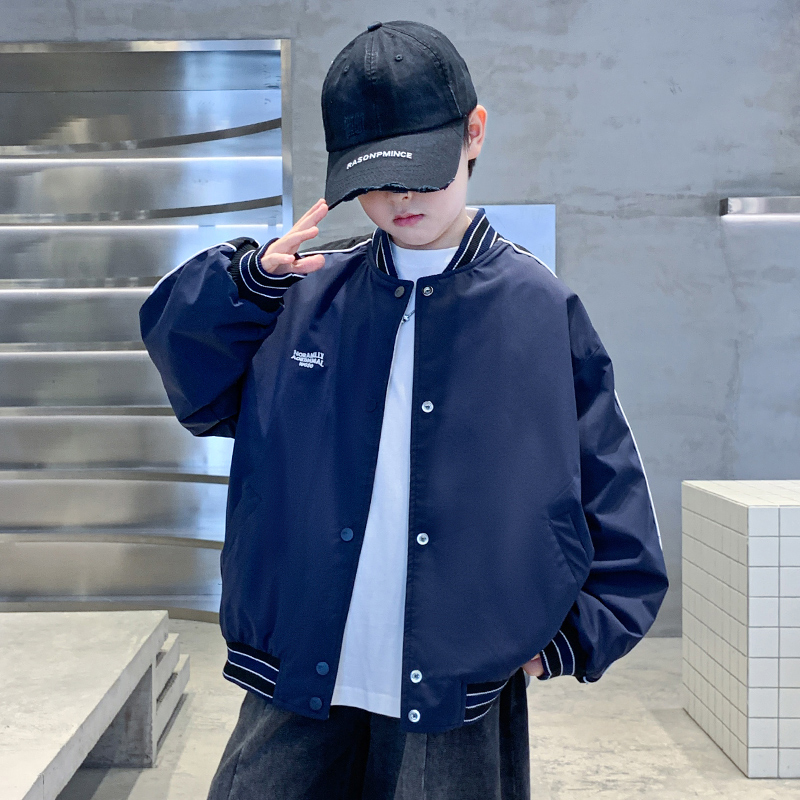 儿童装男童秋装外套2025新款棒球服春秋款中大童帅气男孩衣服秋季