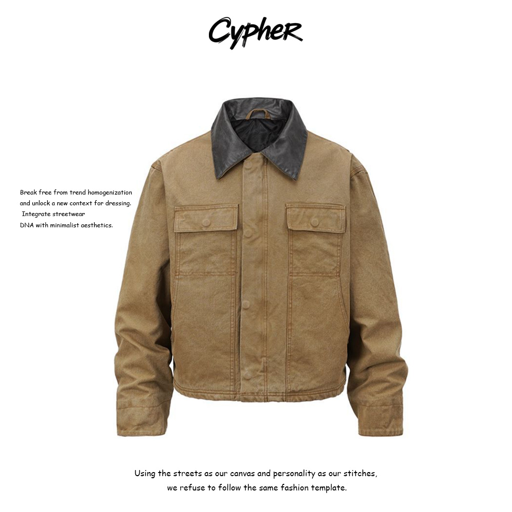 Cypher25冬季New实拍美式复古底特律巴恩风夹克休闲秋冬夹棉外套