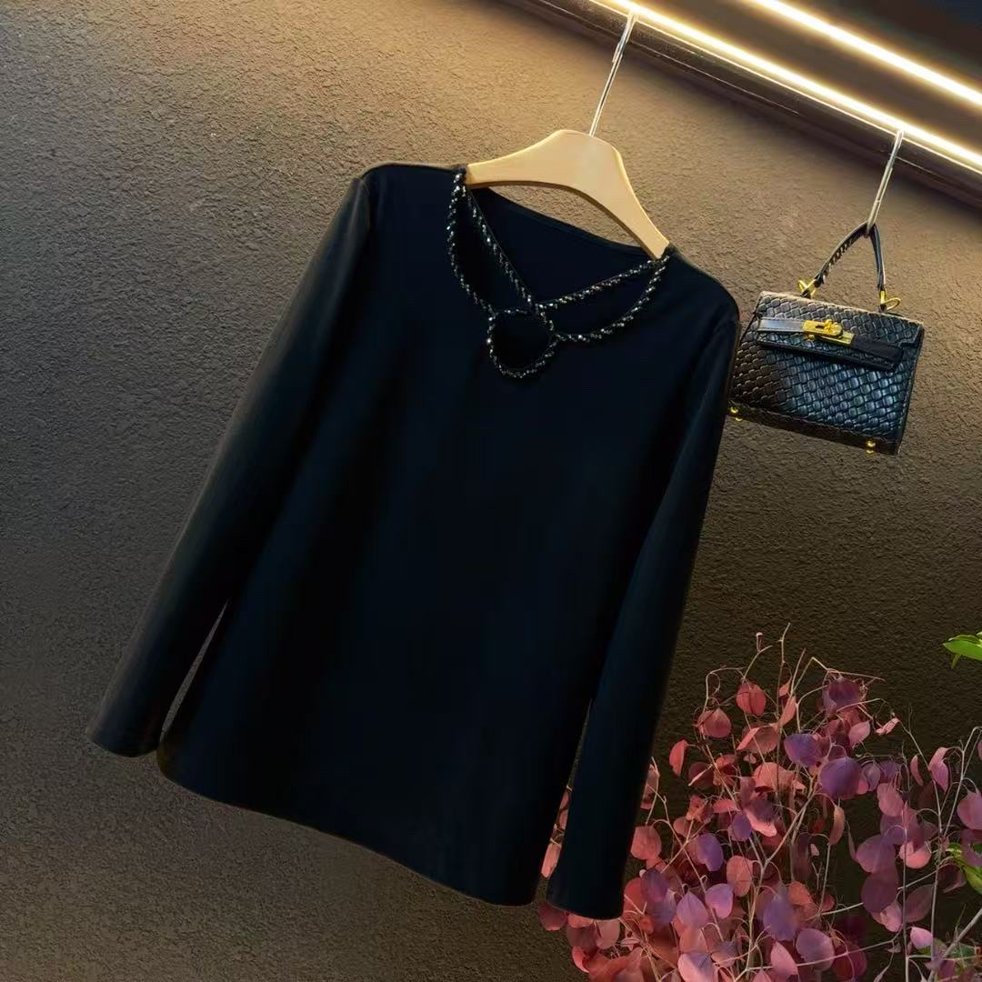 新款大码2025冬季加厚设计感百搭显瘦重工上衣/33526