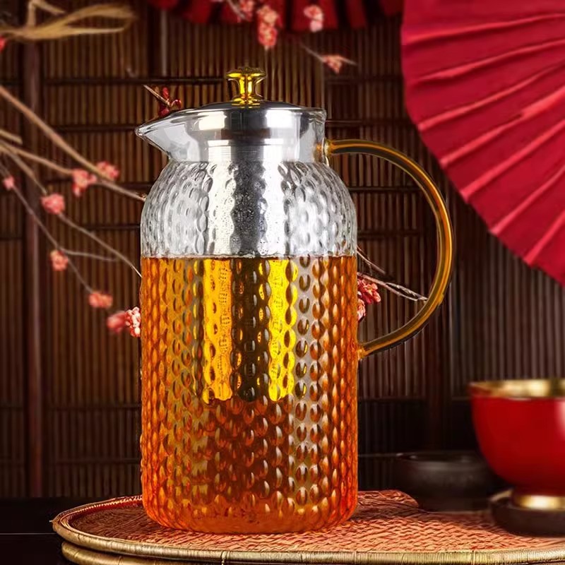 超大加厚玻璃茶壶耐热304过滤网网红泡茶壶防爆明火家用煮茶