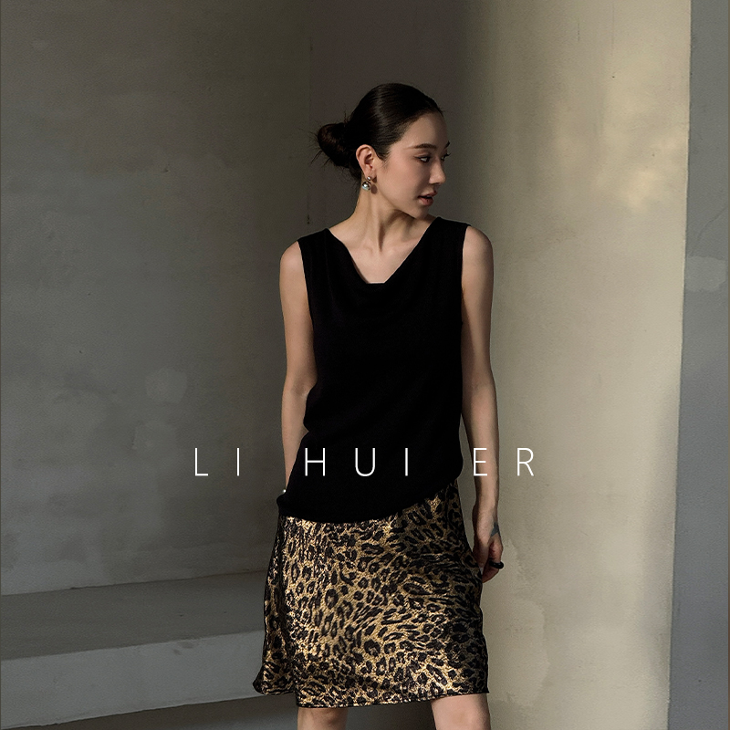 LiHuiEr李慧儿【假面舞会】2025显瘦高级气质小众洋气豹纹短裙YC402