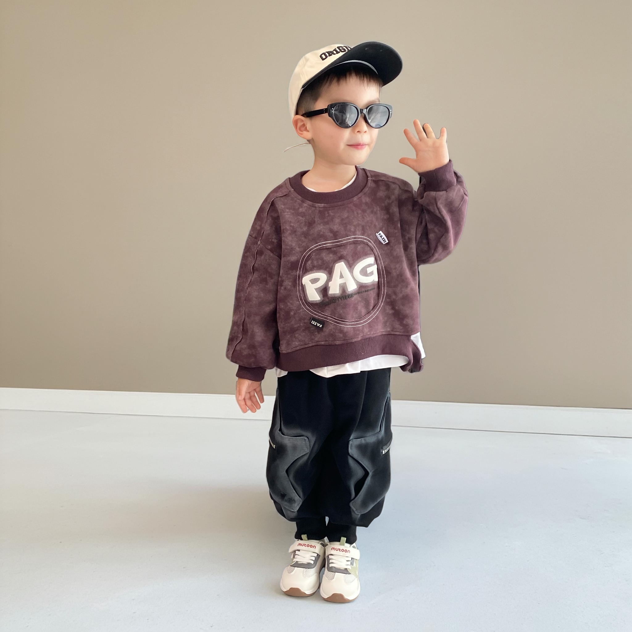 男童秋装套装2025韩版洋气儿童装休闲帅气卫衣宝宝秋冬时髦潮衣