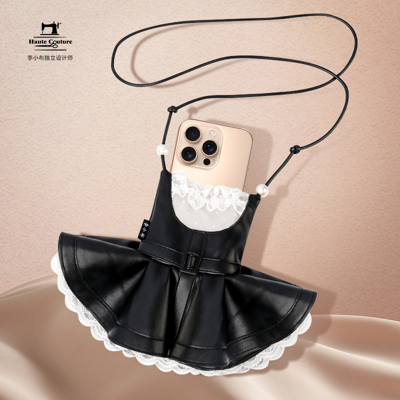 【摇滚甜心】酷飒风小皮裙炸街ins韩版网红复古手机包lolita小众