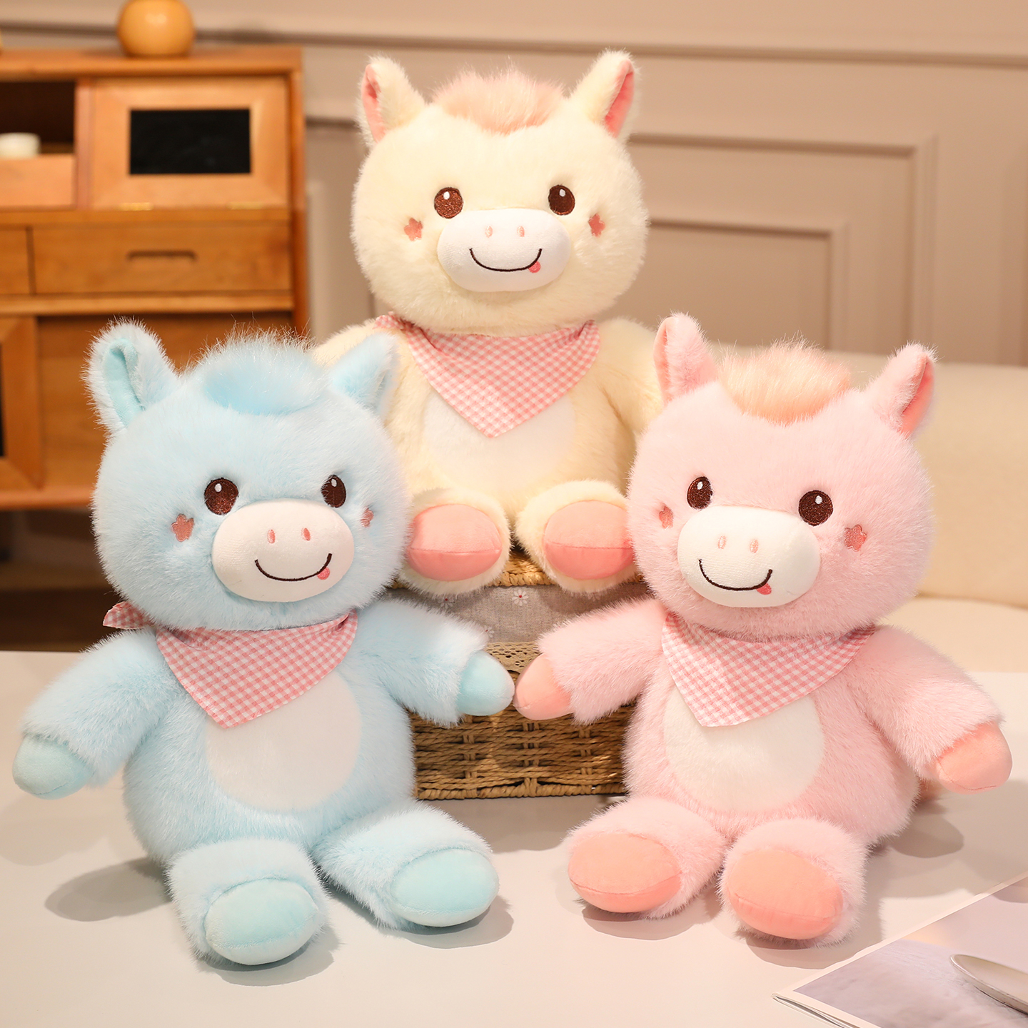 可爱奔奔马毛绒玩具公仔女生睡觉陪伴玩偶生日礼物马年吉祥物抱枕