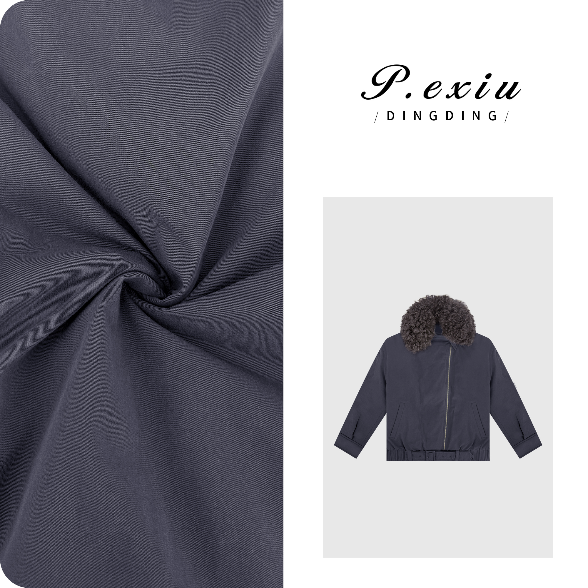 PanYiXiu/潘依绣【绒绒暖意】95%鹅绒-山羊绒毛领长袖鹅绒服NY239