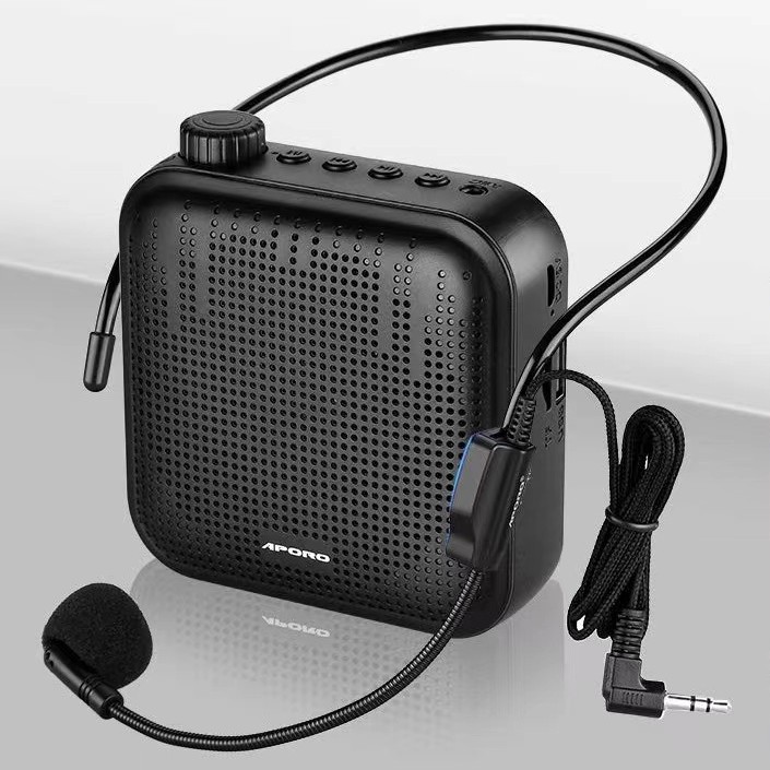 APORO阿波罗小蜜蜂扩音器教师专用迷你有线麦克风便携式大音量