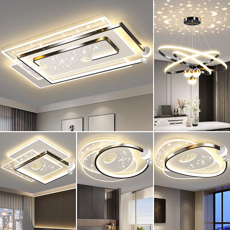 客厅灯现代简约大气led吸顶灯2025新款全屋套led吸顶户外阳台灯