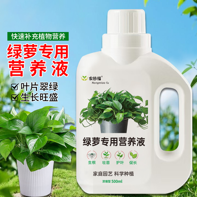 绿萝专用营养液肥料催长叶催生根防黄叶烂根黑斑掉叶家用免稀释肥