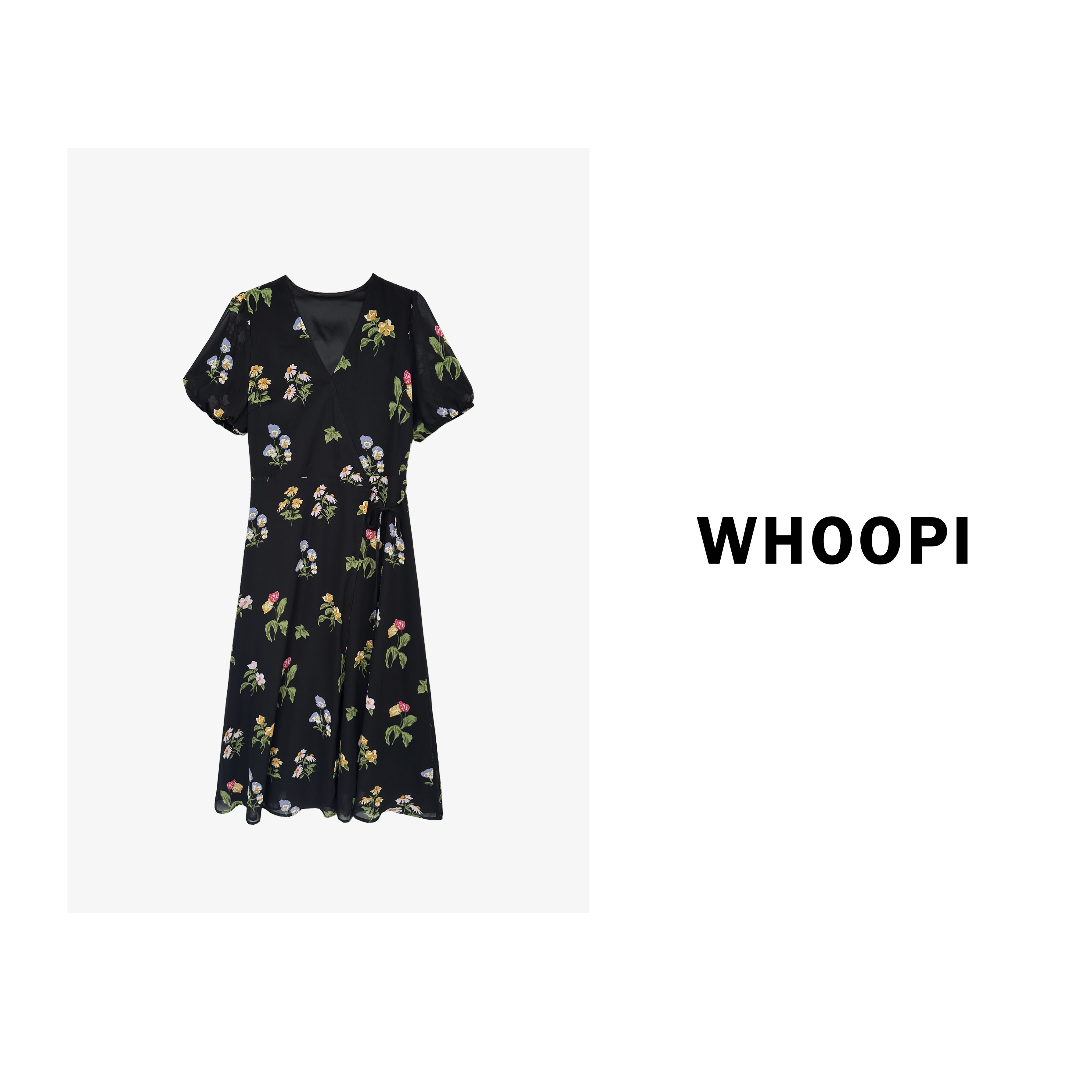 【Whoopi】【莫奈繁花茶歇版】法式气质显瘦茶歇款连衣裙