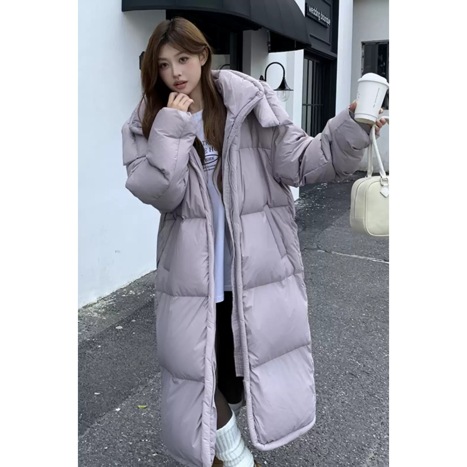 2025年女冬新款大被子超好看泡芙柔软长款过膝棉衣加厚棉服外套