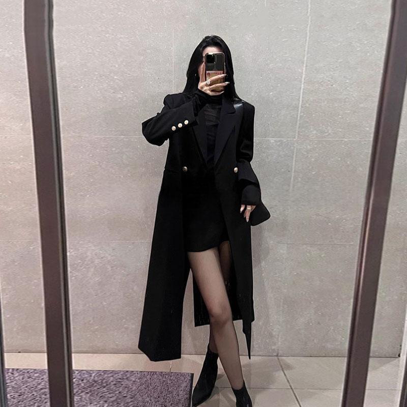 2025秋冬高级感西装外套女宽松显瘦大衣设计感小众休闲中长款西服