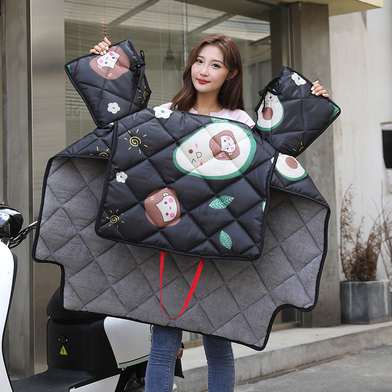 2024冬季挡风被男女户外骑行保暖保暖罩衣特厚挡风被加厚