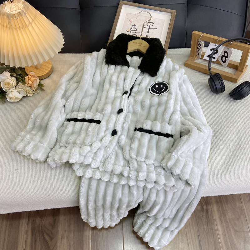 佑妈家童装男女童秋冬季新睡衣套装儿童家居服长袖长裤两件套