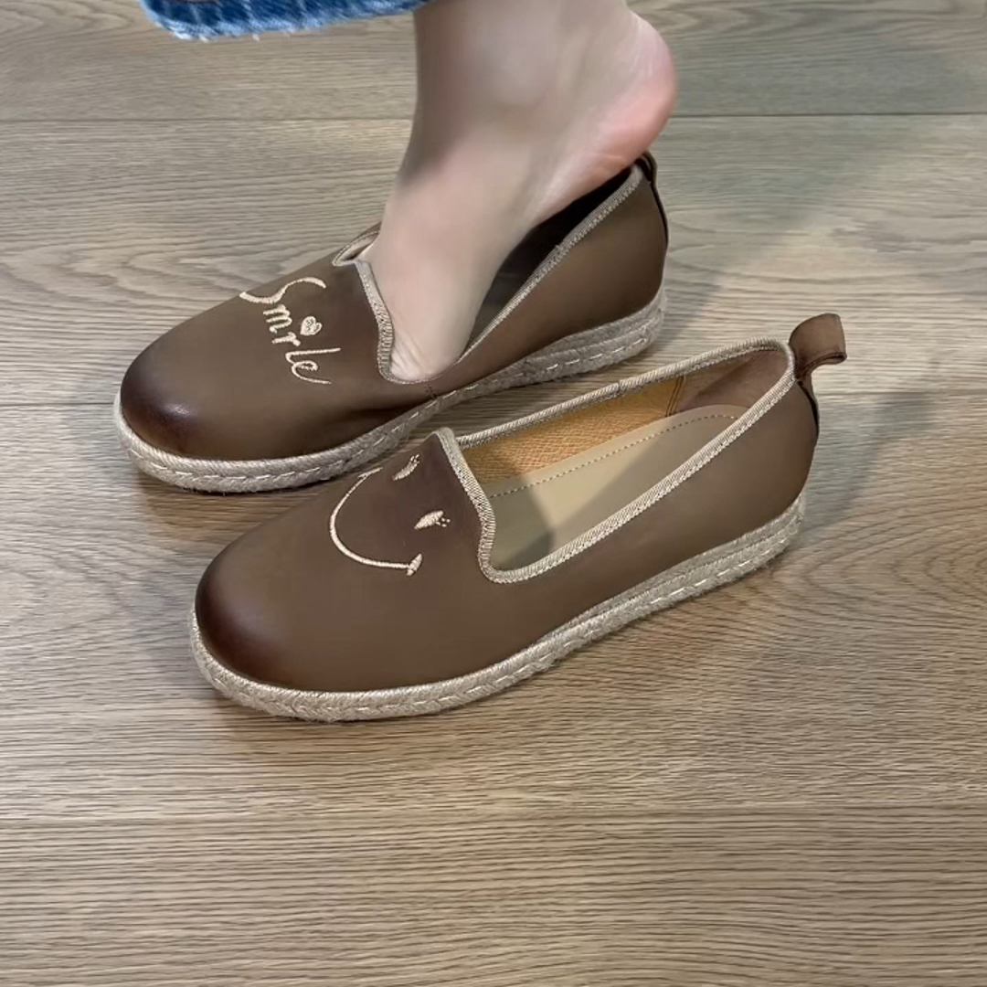 2025复古原创刺绣小众设计增高单鞋气质通勤百搭舒适厚底圆头单鞋